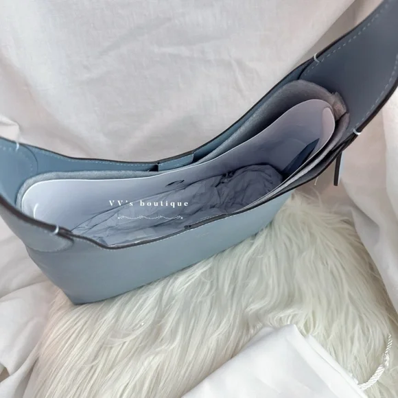 NWT Coach Brooklyn Shoulder Bag 28 Natural grain leather Bluebell Lt Blue CU068 - Picture 5 of 6